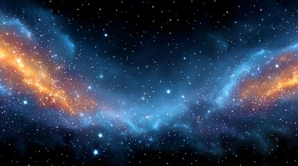Stunning Cosmic Galaxy Scene Featuring Rotating Planet in Star-Filled Space