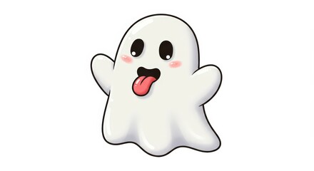 Adorable Playful Ghost Illustration