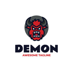 Demon Mascot Logo Design Template