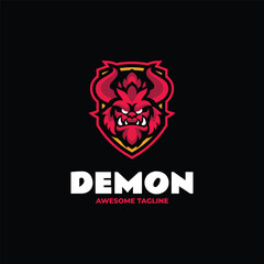 Demon Esport Mascot Logo Design