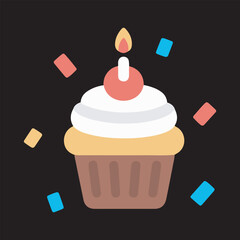 vector illustration of cupcakes