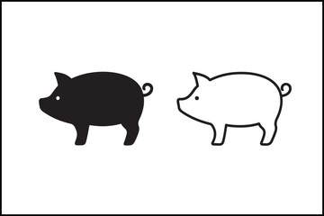 Pig Solid & Line Art Icon