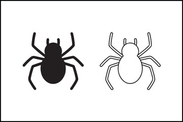 Spider Bold & Outline Vector Art