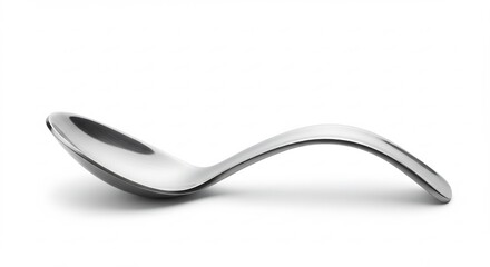 光輝くスプーン 滑らかな曲線 シンプルデザイン. AI Generated