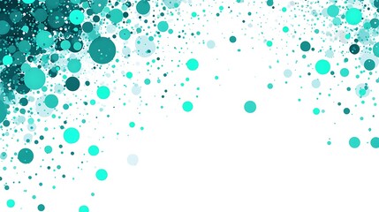 Minimalist abstract vector background with centered turquoise gradient dots on white space for modern elegant design layout