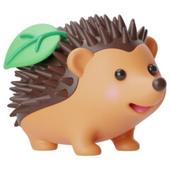 Playful hedgehog figurine home decor plastic toy colorful environment close-up whimsical design for children
