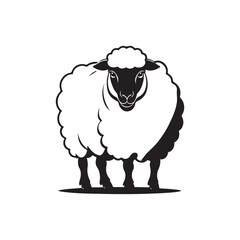sheep vector silhouette clip art logo design illustration