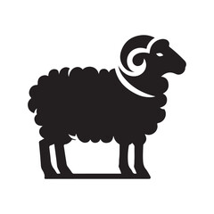 sheep vector silhouette clip art logo design illustration