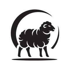 sheep vector silhouette clip art logo design illustration