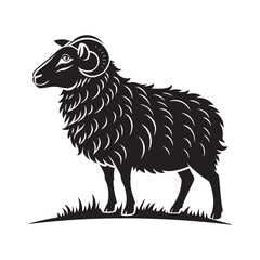 sheep vector silhouette clip art logo design illustration