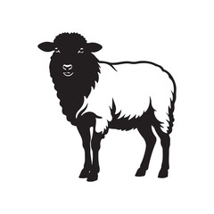 sheep vector silhouette clip art logo design illustration