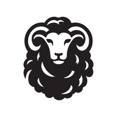 Naklejka premium sheep vector silhouette clip art logo design illustration