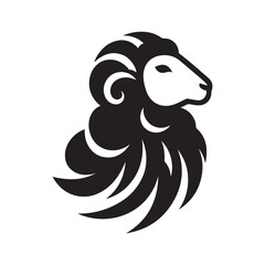sheep vector silhouette clip art logo design illustration
