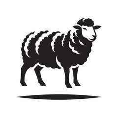 sheep vector silhouette clip art logo design illustration