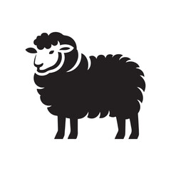 sheep vector silhouette clip art logo design illustration