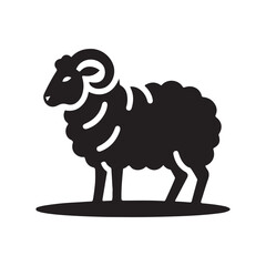 sheep vector silhouette clip art logo design illustration