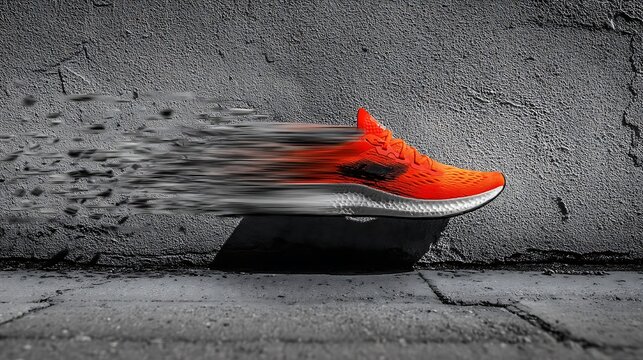 High-Performance Running Shoe in Motion: A Dynamic Image
