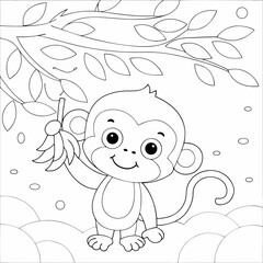 Fototapeta premium Vector Illustration and Coloring Book Style 
