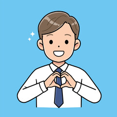 Happy young man symbolizing support