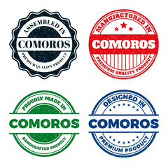 Obraz premium Comoros Product Labels. Premium Quality. Handcrafted & More