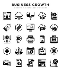 Business Growth elements. Lineal Filled web icon set. Simple vector illustration.