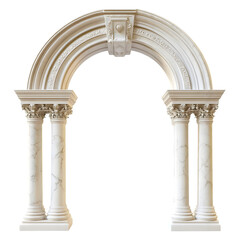Naklejka premium Elegant Marble Archway with Ionic Columns - Architectural Design Element