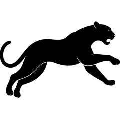 silhouette of a lion , black-panther