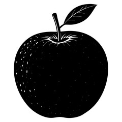 vector illustration of a green apple