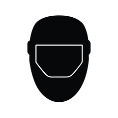 Silhouette of a Welding mask