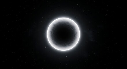 Fototapeta premium Glowing Sphere Shining in the Dark Space with Stars
