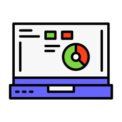 Chain Laptop Interface Filled Icon