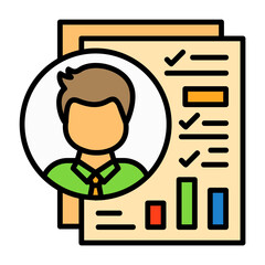 Assessment Filled Style Icon