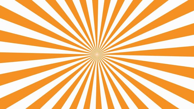 Orange Rotating Sunburst Background Animation (5 Seconds Loop)