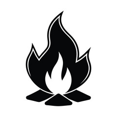 Silhouette of a Campfire