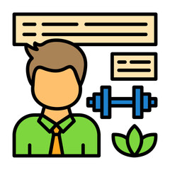 Health and Wellness Filled Style Icon