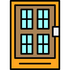 Front door Vector Filled Style Icon