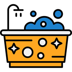 Bathtub Vector Filled Style Icon