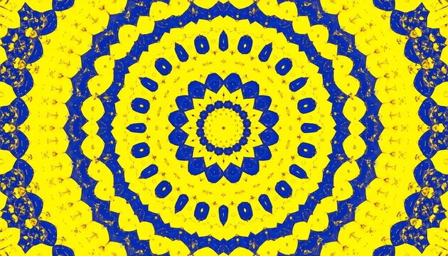 抽象的な自然の万華鏡の背景　黄色