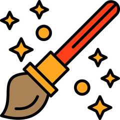 Paintbrush Vector Filled Style Icon