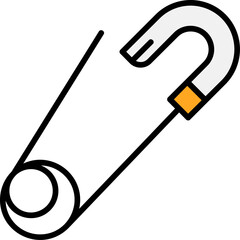 Safety pin Vector Filled Style Icon