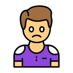 Guilt Filled Style Emotion Icon