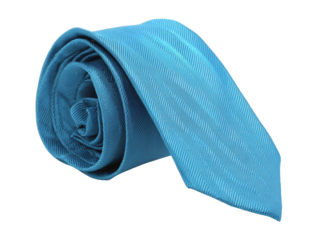 [Transparent Background PNG]Teal Blue Tie Rolled Up