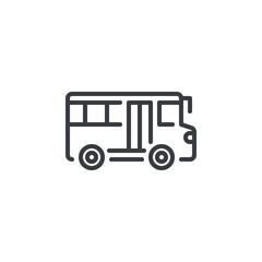 School bus line icon