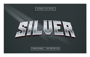 Obraz premium Silver text effect with grey background