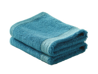 [Transparent Background PNG]Teal Colored Bath Towels