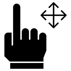 Vector Icon move, hand, hands and gestures, gestures, sign