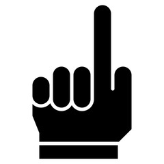 Vector Icon one, hand, hands and gestures, gestures, sign