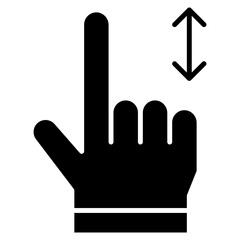 Fototapeta premium Vector Icon zoom, hand, hands and gestures, gestures, sign