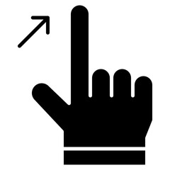 Vector Icon up, hand, hands and gestures, gestures, sign