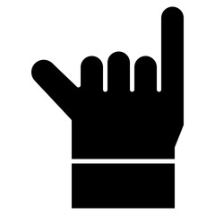 Vector Icon rock, hand, hands and gestures, gestures, sign